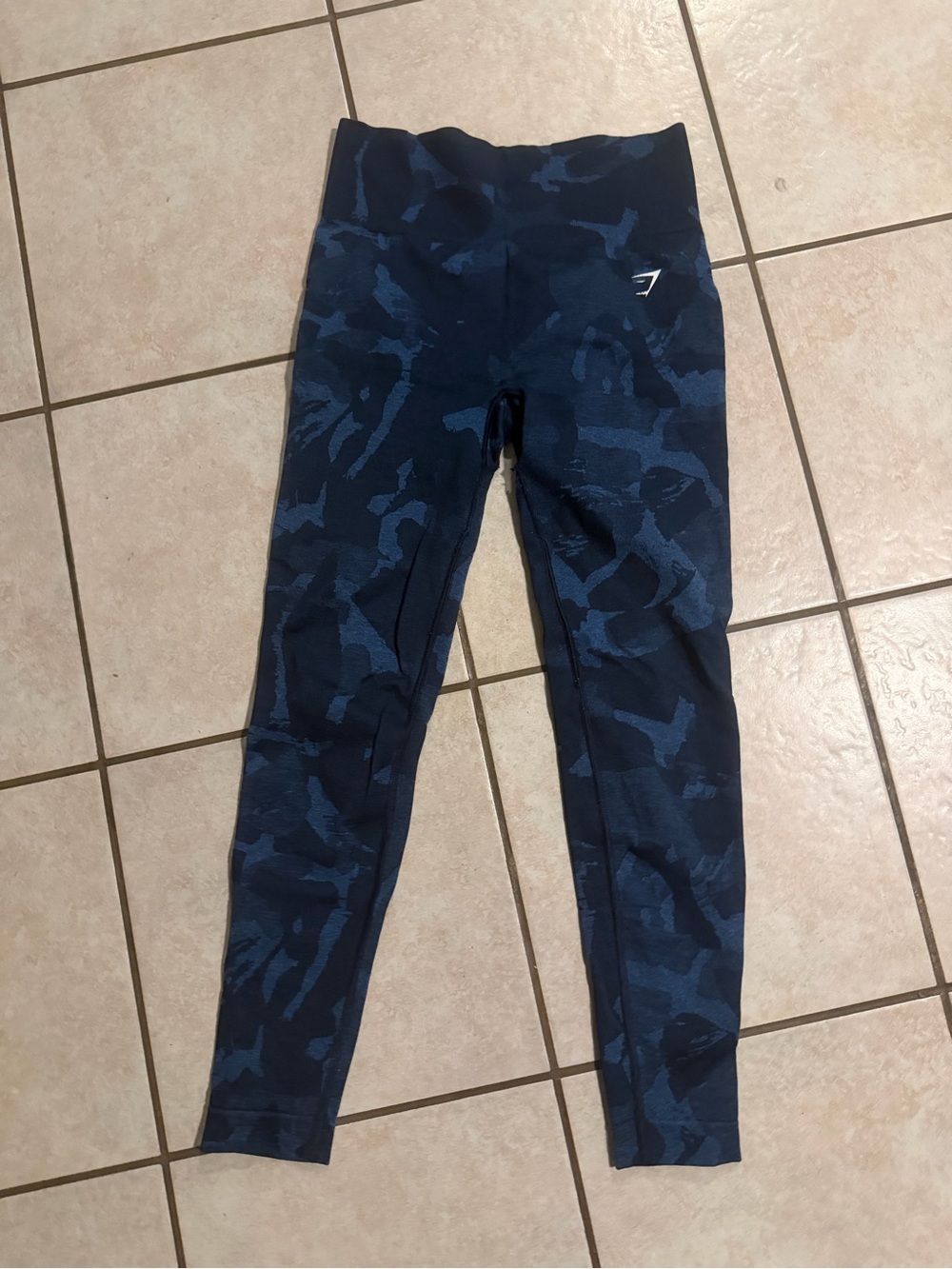 Gymshark Navy Camo High-Waist Leggings